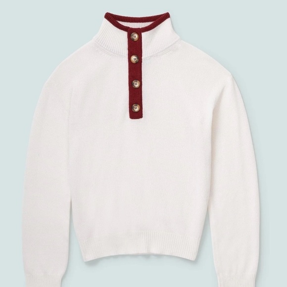 Garin Sweaters - Garin maroon white sweater NWOT